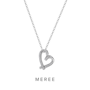 Meree Mira Heart Necklace Sterling Silver Kalung Wanita Anti Karat