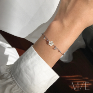 Meree – Laverna Flower Bracelet Sterling Silver Gelang Perempuan Anti Karat