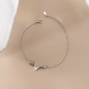 Meree – Reindeer Bracelet Sterling Silver Gelang Wanita Anti Karat