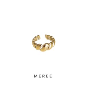 Meree – Verity Twisted Ring Stainless Steel 18k Tahan Karat