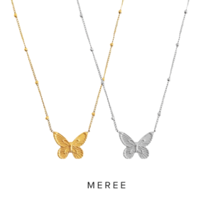 Meree – Nabhi Butterfly Necklace Stainless Steel Tahan Karat