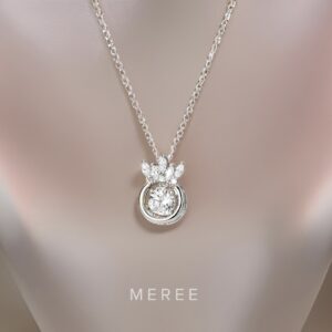 Meree Dancing Crown Necklace Sterling Silver Kalung Perak Wanita Anti Karat