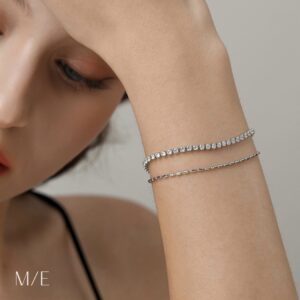 Meree – Anette Double Layer Bracelet Stainless Steel 316 Gelang Wanita Tahan Karat