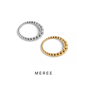 Meree Geneva Bead Band Ring Stainless Steel Cincin Unisex Tahan Karat