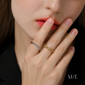 Meree Geneva Bead Band Ring Stainless Steel Cincin Unisex Tahan Karat