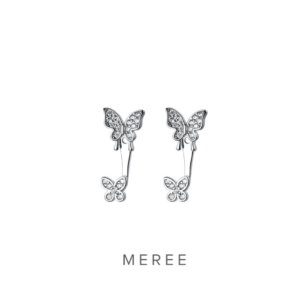 Meree – Jisu Twin Butterfly Earring Sterling Silver Anting Perempuan Anti Karat