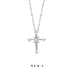 Meree – Alvina Cross Necklace Sterling Silver Kalung Wanita Anti Karat