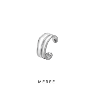 Meree Finley Ear Cuff Sterling Silver Anting Perak Unisex Tanpa Tindik Anti Karat