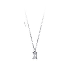 Meree – Tiny Square Necklace Sterling Silver 14k Kalung Wanita Anti Karat