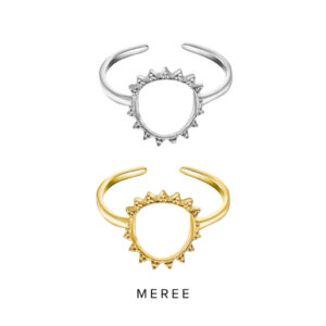 Meree – Blaze Sun Ring Stainless Steel Cincin Unisex Tahan Karat