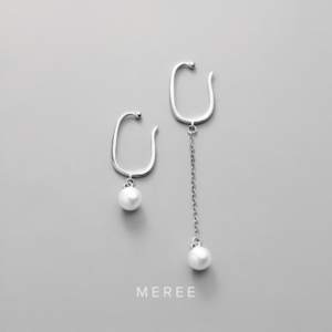 Meree Kalina Pearl Ear Cuff Sterling Silver Anting Perak Tanpa Tindik Anti Karat