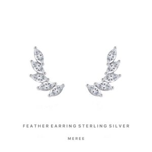 Meree Feather Wing Earring Sterling Silver 925 Anting Anti Karat