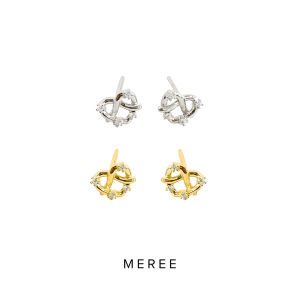 Meree Pretzel Earring Silver 999 Anting Perak Wanita Anti Karat