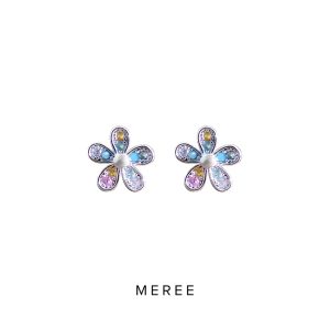 Meree Caprina Flower Earring Silver 999 Anting Perak Wanita Anti Karat