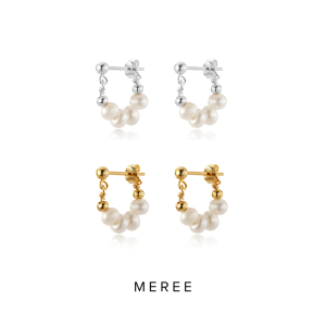 Meree – Almare Pearl Earring Sterling Silver 14k Anting Anti Karat