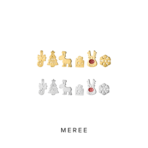 Meree – Carol Christmas Sterling Silver Earring Set Anting Anti Karat