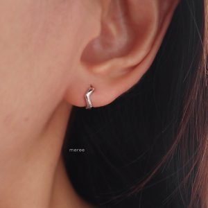 Meree – Koko Anting Huggie Fashion Wanita Korea Sterling Silver