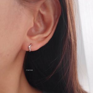 Meree – Koko Anting Huggie Fashion Wanita Korea Sterling Silver