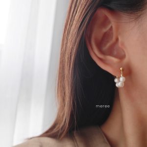 Meree – Almare Pearl Earring Sterling Silver 14k Anting Anti Karat