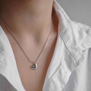 Meree – Fidelia Heart Necklace Stainless Steel Kalung Wanita