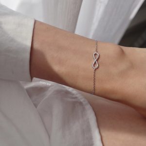 Meree – Evermore Infinity Bracelet Sterling Silver Gelang Anti Karat