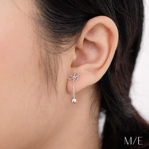 Meree – Leila Bow Earring Sterling Silver Anting Perak Wanita Anti Karat