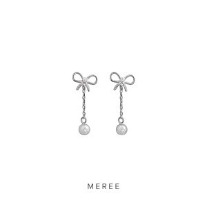 Meree – Leila Bow Earring Sterling Silver Anting Perak Wanita Anti Karat