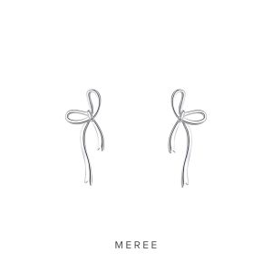 Meree – Amina Bow Earring Sterling Silver Anting Perak Wanita Anti Karat