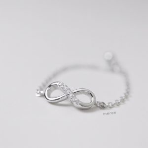 Meree Infinity Ring Sterling Silver Cincin Wanita Anti Karat