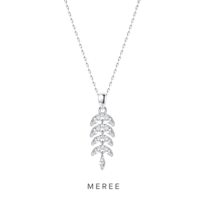 Meree – Maya Leaf Necklace Sterling Silver Kalung Perak Wanita Anti Karat