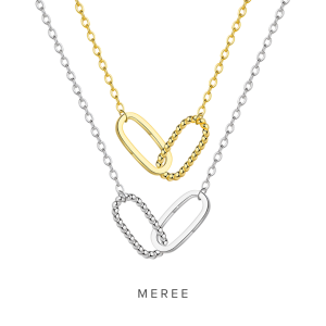 Meree – Oval Link Necklace Sterling Silver Kalung Perak Wanita Anti Karat