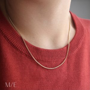 Meree Box Chain Necklace Stainless Steel Kalung Unisex Tahan Karat