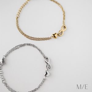 Meree Aeri Infinity Love Bracelet Stainless Steel 18k Gold Plating Gelang Wanita Tahan Karat