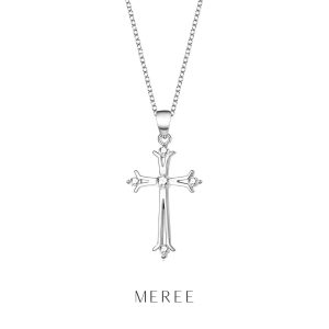 Meree – Cross Necklace Sterling Silver Kalung Salib Anti Karat