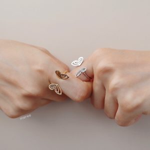 Meree – Kamilia Butterfly Ring Stainless Steel 316 Cincin Wanita Tahan Karat