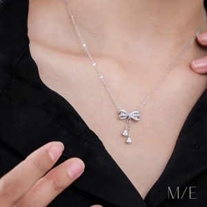 Meree Tanya Bow Necklace Sterling Silver Kalung Perak Wanita Anti Karat