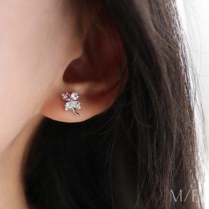 Meree Paige Clover Earring Sterling Silver Anting Perak Wanita Anti Karat