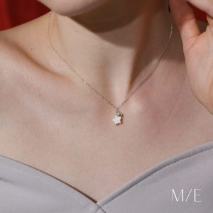 Meree – White Star Necklace Sterling Silver Kalung Perak Wanita Anti Karat