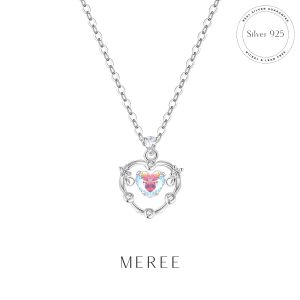 Meree Joy Dancing Heart Necklace Sterling Silver Kalung Perak Wanita Anti Karat