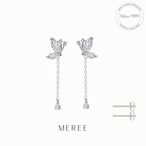 Meree – Cerelia Butterfly Earrings Silver 999 Anting Perak Wanita Anti Karat