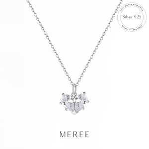 Meree – Katya Heart Necklace Sterling Silver Kalung Wanita Anti Karat