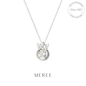 Meree Dancing Crown Necklace Sterling Silver Kalung Perak Wanita Anti Karat