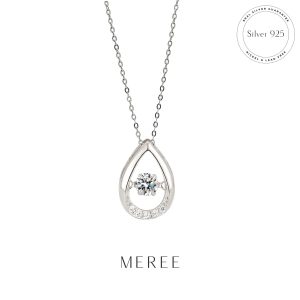 Meree – Ayra Water Drop Necklace Sterling Silver Kalung Anti Karat