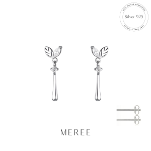 Meree Elma Leaf Earring Sterling Silver Anting Perak Wanita Anti Karat