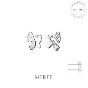 Meree Flori Butterfly Earring Sterling Silver Anting Wanita Perak Anti Karat