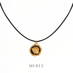 Meree – Velrose Black Vintage Necklace Stainless Steel Tahan Karat