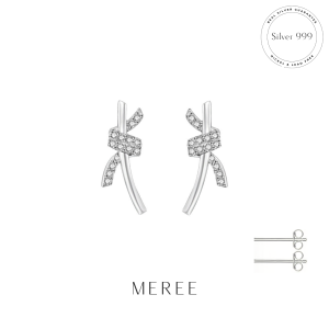 Meree Lumia Twirl Earring Silver 999 Anting Perak Wanita Anti Karat