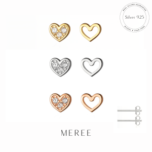 Meree – Naya Heart Earring Sterling Silver Anting Perak Anti Karat