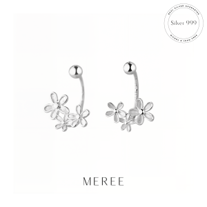 Meree – Florel Earring Pure Silver 999 Anting Perak Wanita Anti Karat