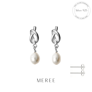Meree Maisie Knot Pearl Earring Anting Wanita Anti Karat